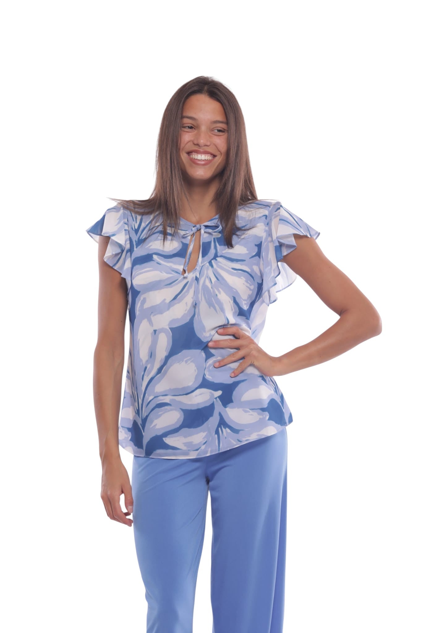 BLUSA FANTASIA ABSTRACT FLOWER