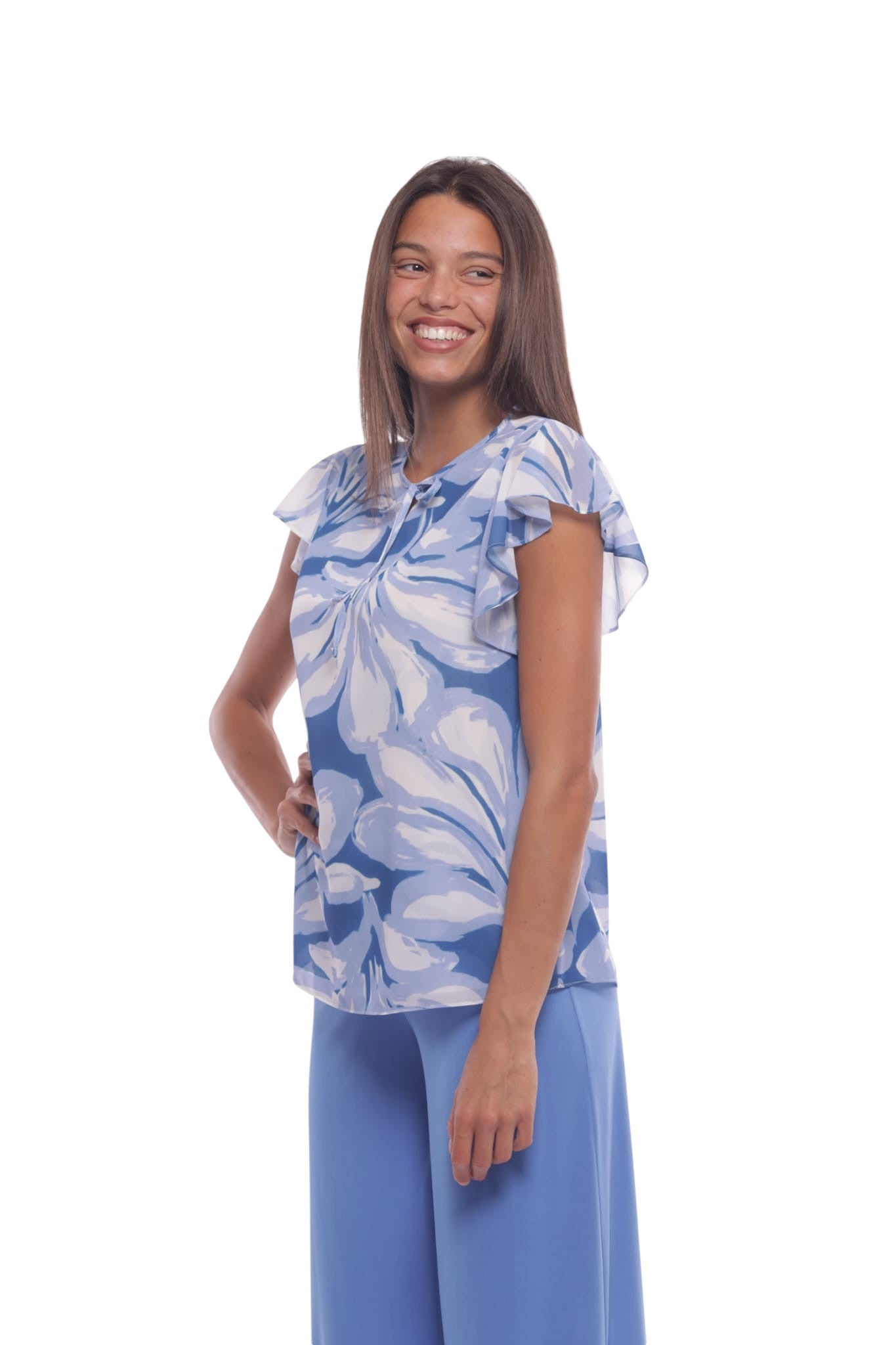 BLUSA FANTASIA ABSTRACT FLOWER