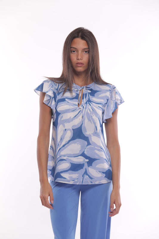 BLUSA FANTASIA ABSTRACT FLOWER