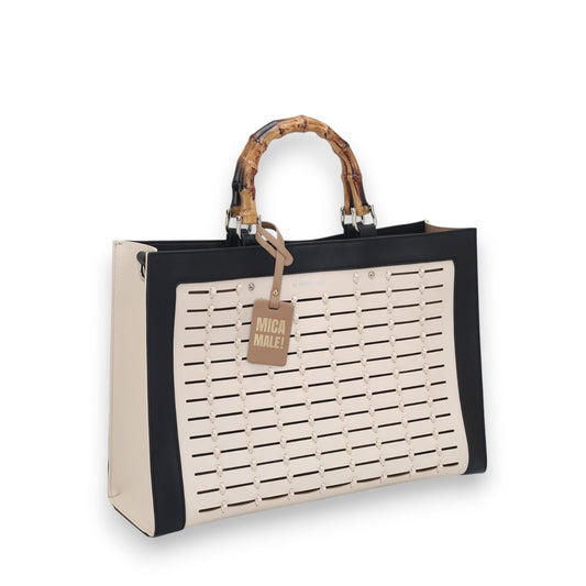 BORSA GIADA CON TAGLIO LASER COLORE NERO