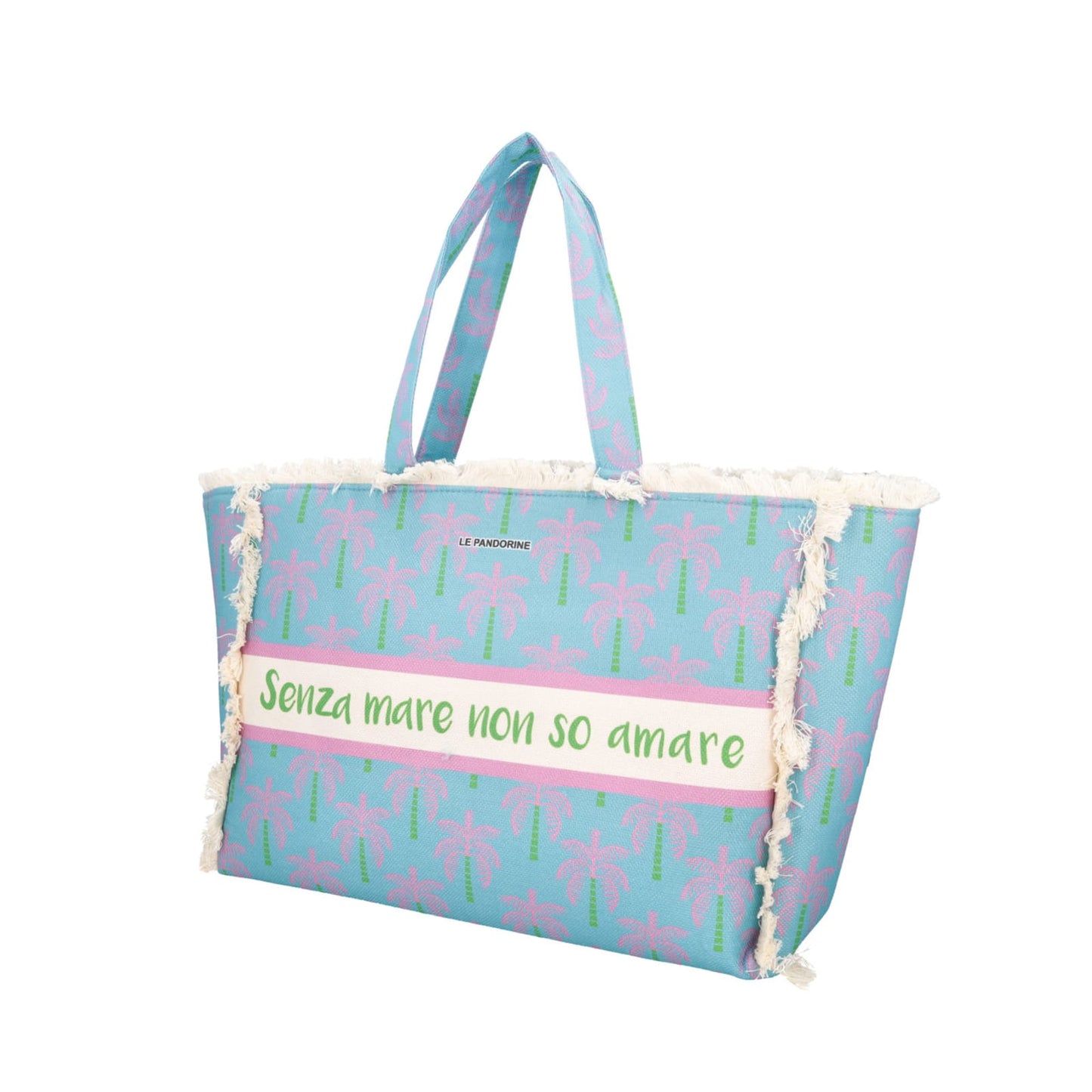 BORSA MARE MARINA SFRANGIATA COLORE TURCHESE