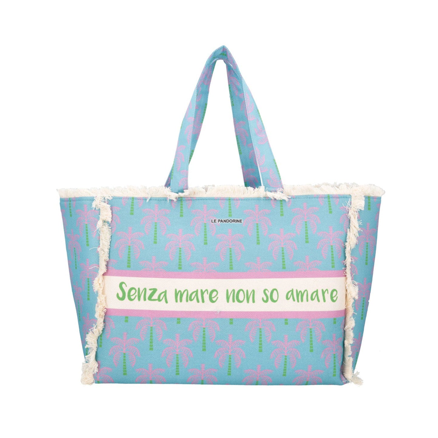 BORSA MARE MARINA SFRANGIATA COLORE TURCHESE