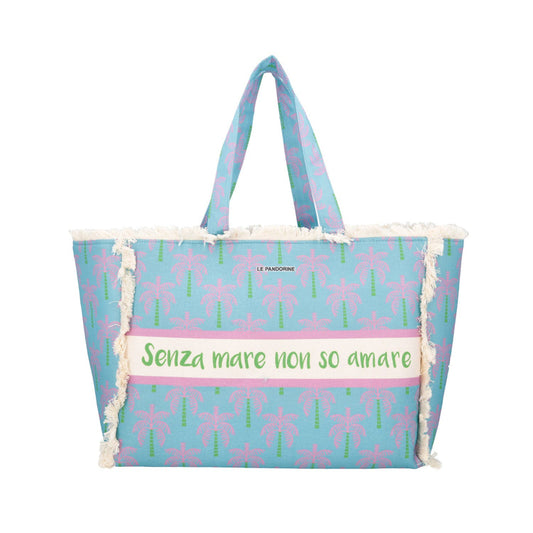 BORSA MARE MARINA SFRANGIATA COLORE TURCHESE