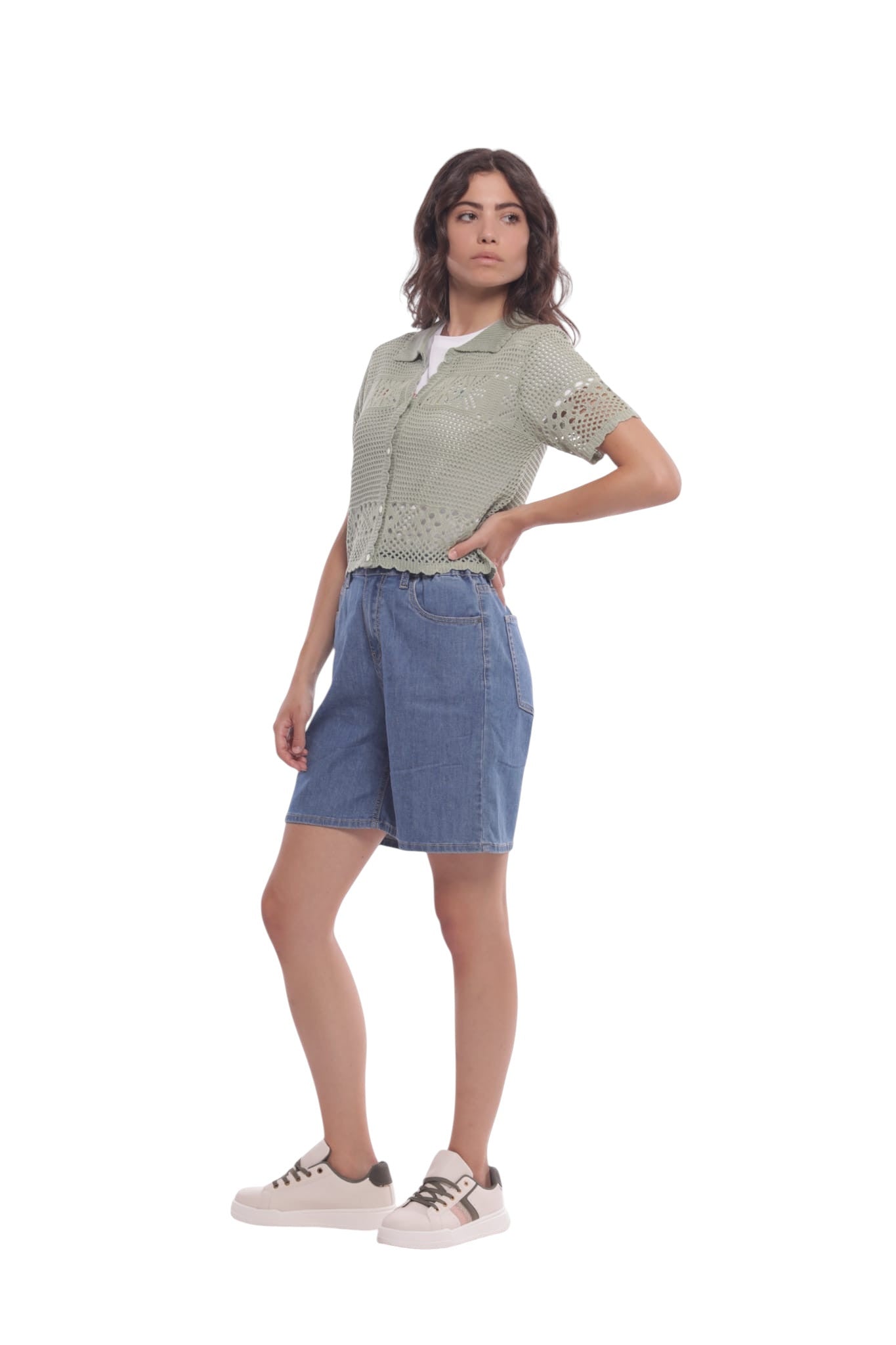 JEANS SHORT IN CHAMBRAY